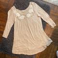Anthropologie Tops | Anthropologie Meadow Rue Applique Tunic Top | Color: Cream/White | Size: M