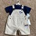 Disney Matching Sets | Disney Baby Tan Overall Set, Brand New Never Worn | Color: Blue/Tan | Size: 24mb