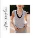 Free People Tops | Free People Gray Stripes Perfect Day Tank Xs | Color: Gray/White | Size: Xs