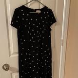 Michael Kors Dresses | Michael Kors Size Large Short Sleeve Women’s Dress Black & White Floral Detail | Color: Black | Size: L