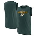 Men's Nike Green Oakland Athletics Knockout Stack Exceed Performance Muscle Tank Top