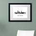 Trademark Fine Art 'Fort Wayne Indiana Skyline WB-BW' Framed Graphic Art on Canvas Canvas, Wood | 11 H x 14 W x 0.5 D in | Wayfair MW0437-B1114MF