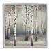 Stupell Industries Birch Trees Misty Haze Gray Forest Scene - Graphic Art Canvas, Cotton in Green/White | 17 H x 17 W x 1.5 D in | Wayfair