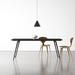 AllModern Zola 72.75" Iron Dining Table Wood/Metal in Black/Brown/Gray | 30 H x 72.75 W x 29.5 D in | Wayfair 82263BFA57874286B73833A2CAFA27B5
