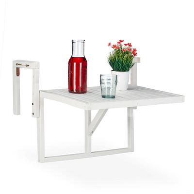 Relaxdays Balkontisch klappbar, Balkonklapptisch zum Einhängen, höhenverstellbar, HBT: 55 x 70 x 65 Image