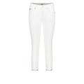 Mac Jeans "Rich Slim Chic" Damen white denim, Gr. 44-26, Baumwolle, Nachhaltige Fit mit Straight Leg und verkürzter Länge Umweltbewusst stilvoll