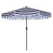 Outdoor Patio Umbrella 9-Feet Flap Market Table Umbrella , navy blue with Flap(Umbrella Base is not Included)