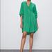 Zara Dresses | Green Shirt Dress | Color: Green | Size: M
