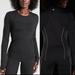Athleta Tops | Athleta Eclipse Long Sleeve Reflective Long Sleeve Top In Black Size Large | Color: Black | Size: L