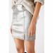 Free People Skirts | Free People Women's Holding Onto A Dream Coated Mini Skirt Silver Size 0 | Color: Gray | Size: 0