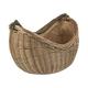 Wrenbury Log Basket for Wood Burner Indoor - Oval Wicker Wood Basket for Logs - Large Log Burner Basket - Fire Log Basket with Rope Handle - Unique and Rustic