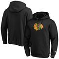 Fanatics Chicago Blackhawks Black NHL Mid Essentials Crest Graphic Hoody