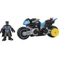 Fisher-Price Imaginext DC Super Friends Bat-Tech Batcycle, Push-Along Vehicle and Batman Figure for Preschool Kids Ages 3-8 Years