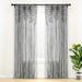 Boho Macrame Leaf Cotton Window Curtain/ Room Divider/Wedding Backdrop/Wall Decor Gray Single 40X84 - Lush Decor 21T011698