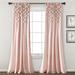 Boho Pom Pom Tassel Linen Window Curtain Panel Blush Single 52X84 - Lush Decor 21T011080