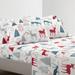 Wonderland Soft Flannel Sheet Set Red/Teal 4Pc Twin - Lush Decor 16T008250