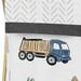 Sweet Jojo Designs Construction Truck Laundry Hamper Wood in Blue/Brown/Gray | 21.5 H x 13.5 W x 13.5 D in | Wayfair Hamper-Construction-GR-BU