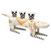 MacKenzie-Childs Patience Brewster Rosy Hound Planter Resin/Ceramic/Plastic in Black/White/Yellow | 9.25 H x 4 W x 22 D in | Wayfair 08-30334