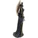 Trinx Alyxandrea Ebros Winged Death Angel Grim Reaper w/ Scythe & Silver Graveyard Toll Bell Figurine in Black | 9.5 H x 5.25 W x 3.25 D in | Wayfair