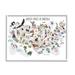 Stupell Industries United States of America Map of Animals Kid's Illustration - Graphic Art Canvas, in Brown/Gray/Pink | Wayfair af-298_wfr_24x30