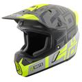 FC-Moto Merkur Flex Casco Motocross, nero-giallo, dimensione S