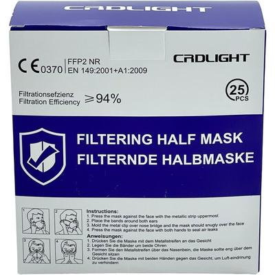 CRDFFP2 Feinstaubmaske ohne Ventil FFP2 25 St. en 149:2001 + A1:2009 din 149:2001 + A1:20 - Crd Image