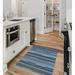 White Rectangle 3' x 5' Kitchen Mat - East Urban Home Striped Blue/Navy Blue Area Rug | Wayfair 8E78538858B74FB1AEBA76135465F955