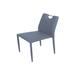 Latitude Run® White PU Seat & PU Covered Metal Legs Dining Chair Upholstered in Gray | 35 H x 21 W x 19 D in | Wayfair