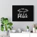 Trinx May The Lord Give You Peace Christian Wall Art Bible Verse Print Ready to Hang Canvas in Black/White | 12 H x 16 W x 1.25 D in | Wayfair