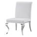 Rosdorf Park Blue Velvet Seat w/ Stainless Steel Ornate Legs Dining Chair Upholstered/Velvet in White | 40 H x 20 W x 18 D in | Wayfair