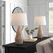 Van Horne 26" Bedside Table Lamp Set Of 2 Linen in Brown/White Laurel Foundry Modern Farmhouse® | 13.39 H x 17.32 W x 16.93 D in | Wayfair