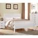 Traditional Style Louis Philippe Full Size Solid Pine Sleigh Bed with Headboard & Footboard
