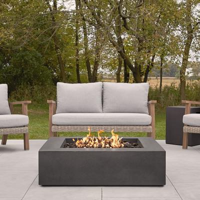 Emery 42.5" Square Propane Fire Table in Carbon