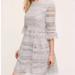 Anthropologie Dresses | Anthropologie In Hd Paris Grey Lace Dress | Color: Gray | Size: L