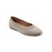 Women's Selma Balled Flat by SoftWalk in Grey Nubuck (Size 7 1/2 M)