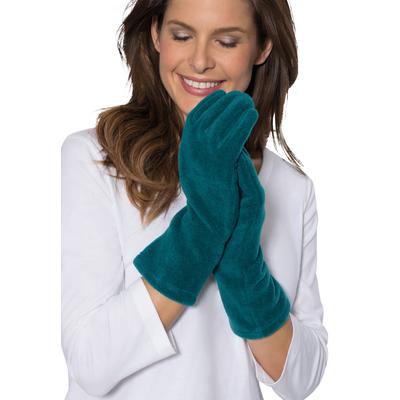 Women's Fleece Gloves by Accessories For All in Deep Lagoon