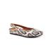 Wide Width Women's Sandy Adjustable Back Slip On Clog by SoftWalk in Black White Snake (Size 7 W)