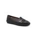 Women's Rory Flat by Trotters in Black Platinum (Size 8 1/2 M)