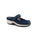 Wide Width Women's Arcadia Adjustable Clog by SoftWalk in Navy (Size 7 W)