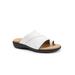 Wide Width Women's Regina Sandal by Trotters in White (Size 9 W)