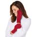 Women's Cable-Knit Gloves by Accessories For All in Classic Red