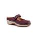 Extra Wide Width Women's Arcadia Adjustable Clog by SoftWalk in Burgundy (Size 9 WW)