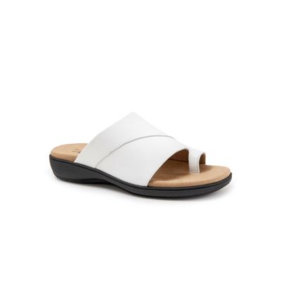 Women's Regina Slip On Sandal by Trotters in White (Size 7 M)