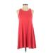 Hollister Casual Dress - A-Line: Red Solid Dresses - Women's Size X-Small