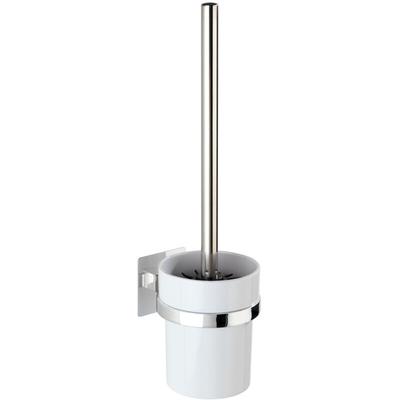 Turbo-Loc® WC-Garnitur Quadro, Befestigen ohne bohren, Silber glänzend, Kunststoff (abs) chrom,