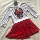 Disney Dresses | Disney Minnie Stars & Stripes Dress | Color: Red/White | Size: Mg