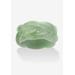 Women's Genuine Green Jade Braided Eternity Ring by PalmBeach Jewelry in Green (Size 6)