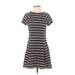 BDG Casual Dress - Mini: Blue Stripes Dresses - Women's Size Small