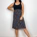 Athleta Dresses | Athleta Tank Shelf Bra Printed Pattern Mini Knee Length Dress Size Small Tall | Color: Black/Gray | Size: S