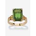 Women's Yellow Gold Plated Simulated Birthstone Ring by PalmBeach Jewelry in August (Size 9)